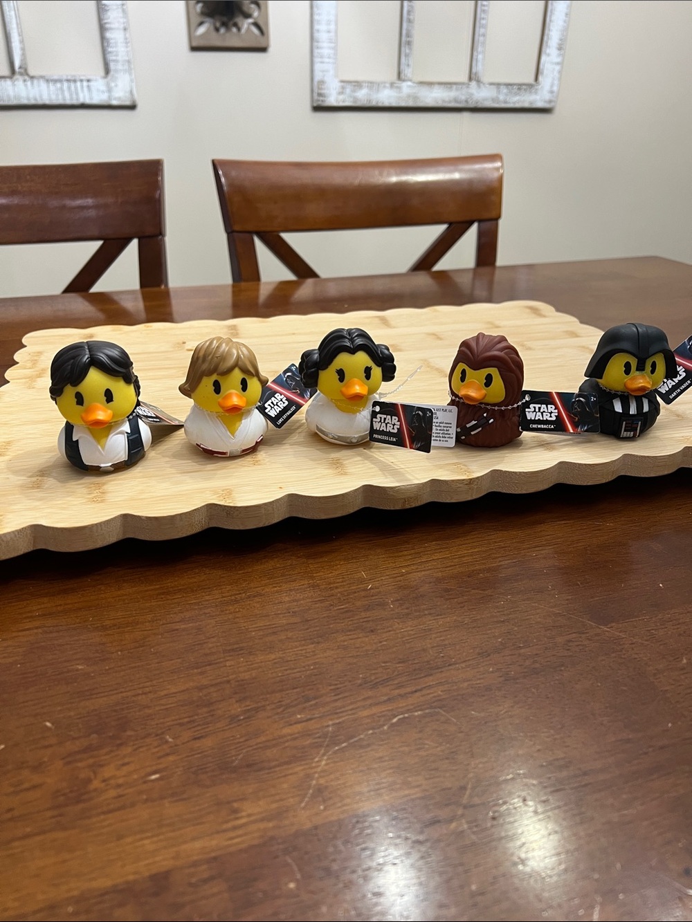 Star Wars Yellow Character Duck Set - Han, Luke, Leia, Chewbacca & Vader